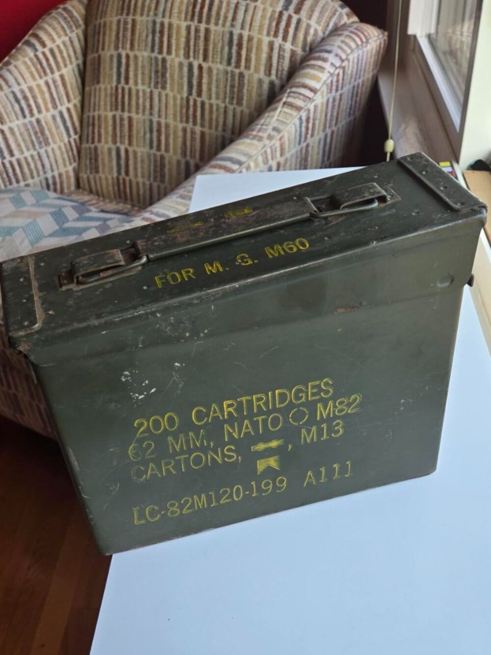 Military 30 CAL M19A1 Empty AMMO CAN 7.62mm BOX .30 CALIBER Good Condition